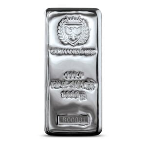 1 Kilo Germania Mint Cast Silver Bar (New)