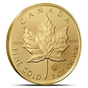 1 oz Canadian Gold Maple Leaf Coin (Random Year, .9999 Pure)