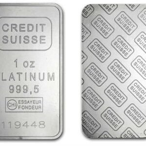1 oz Credit Suisse Platinum Bar For Sale (w/ CoA)