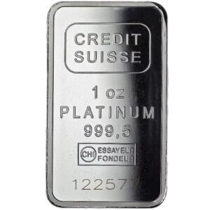 Buy 1 oz Credit Suisse Platinum Bar (w/ CoA)