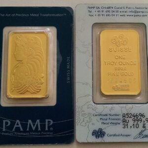 1 oz PAMP Suisse Gold Bar For Sale (PAMP Design, New w/ Assay)