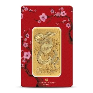 1 oz Perth Mint Lunar Year of the Snake Gold Bar (New)