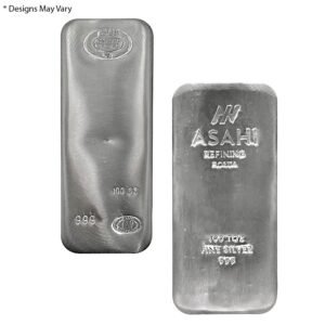 100 oz Asahi Silver Bar For Sale (New)