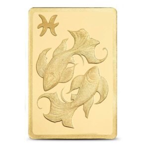 1/2 Gram PAMP Suisse Zodiac Pisces Gold Bar (New w/ Assay)