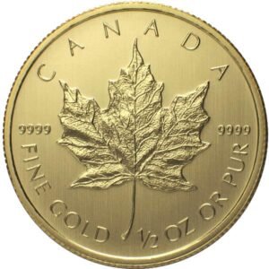 1/2 oz Canadian Gold Maple Leaf Coin (Random Year)