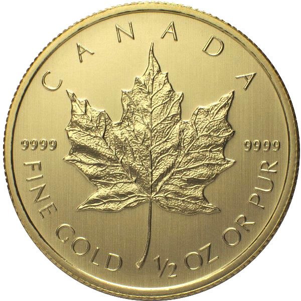 1/2 oz Canadian Gold Maple Leaf Coi