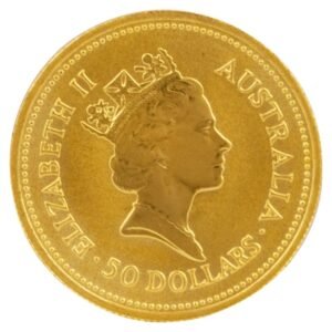 1987 1/2 oz Australian Kangaroo Gold Nugget Coin