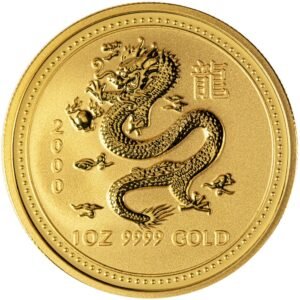 2000 1 oz Australian Gold Lunar Dragon Coin
