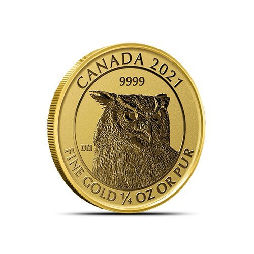 ¼ oz Canadian Gold Great Horned Owl