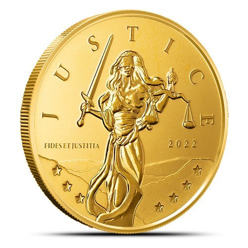 2022 1 oz Gibraltar Lady Justice Gol