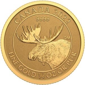 2022 1/4 oz Canadian Gold Moose Reverse Proof Coin