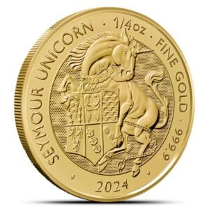 2024 1/4 oz British Gold Tudor Beasts Seymour Unicorn Coin (BU)