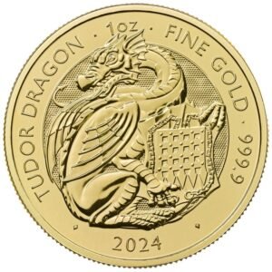 2024 1 oz Tudor Dragon Tudor Beasts Gold Coin