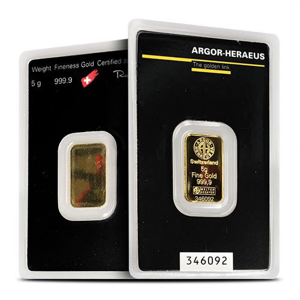 Buy 5 Gram Argor Heraeus Gold B