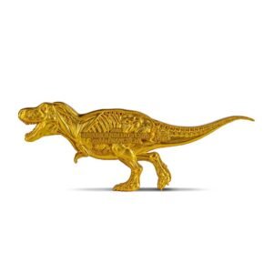 2022 3 oz Republic of Chad Silver Tyrannosaurus Dissected Coin (Gilded, Box + CoA)