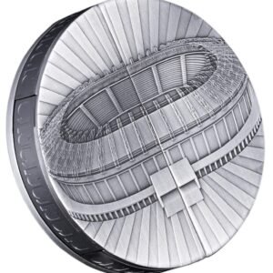 2026 5 oz Antique Solomon Islands Silver FIFA Stadium Sliding Door Coin (Box + CoA)